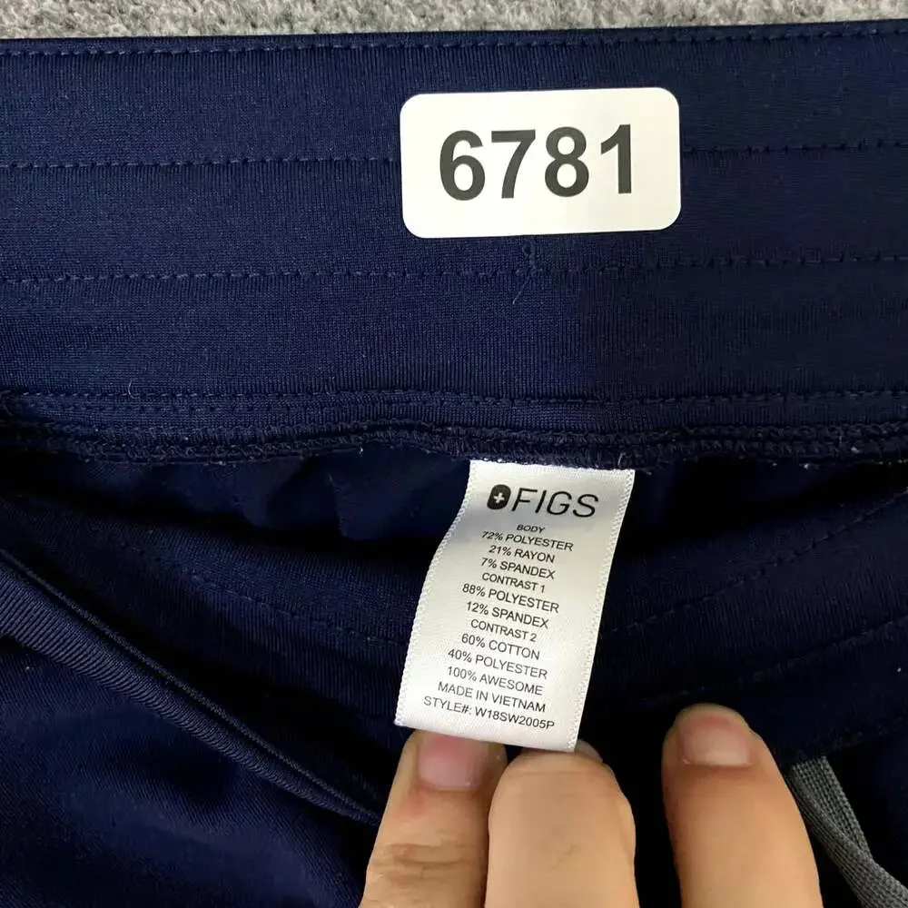 Figs Women’s Size Small Blue Zamora Cargo Scrub Pant - Pockets